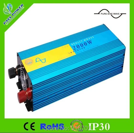 

Free Shipping, 2000W Off Grid Tie Inverter DC12V/24V/48V Pure Sine Wave Inverter for Wind Turbine/Solar System, 4000W Peak Power