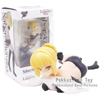 

WAVE Fate Stay Night Saber Alter Black PVC Figure Collectible Model Toy 17CM