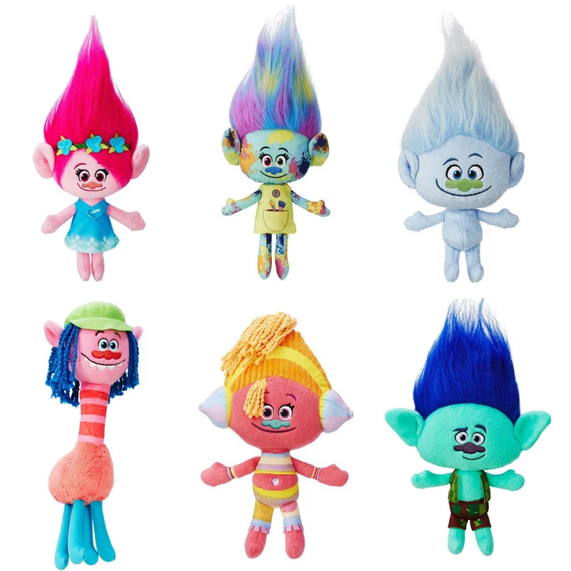 

Movie Trolls Plush Toy 23-36cm Poppy Branch Dream Works Soft Stuffed Cartoon Dolls Figures The Good Luck Trolls Gift for Child