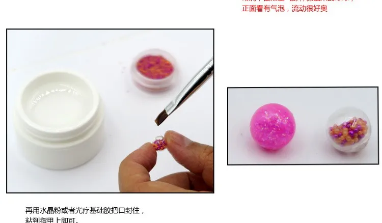 Япония 100 шт./пакет Дизайн ногтей украшения полые стеклянные сферы Террариум может войти в воду лак для ногтей, метал стикер