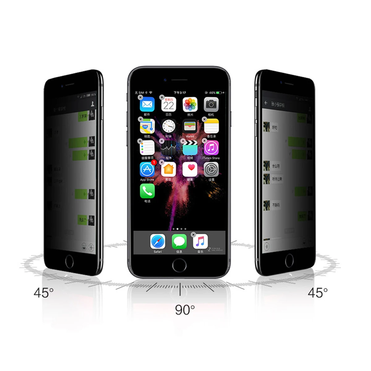  ORICO Gehärtetem Glas Privatsphäre Screen Protector Für iphone 8 Plus 6 S Schutzhülle Glas Auf ipho