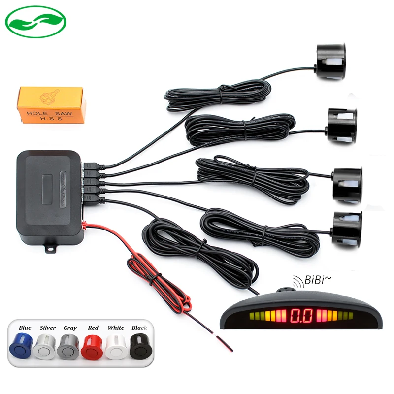 

Car LED Parking Sensor Monitor Auto Reverse Radar Detector System + LED Backlight Display + 4 Sensors Parking Assistance