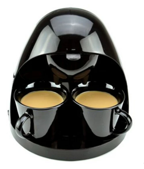 220V Household Coffee Maker American Coffee Machine Mini home Office Double Cups Coffee Maker Portable Small Kit