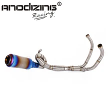 Exhaust Full system FOR Yamaha FZ-07 MT-07 FZ 07 MT 07 2014-2017 XSR700 2016-2017 with Muffler