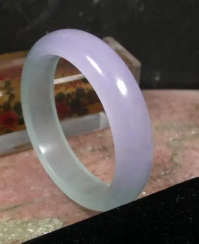 

2783 CHINESE Icy Lavender Icy Green JADE Bangle Bracelet
