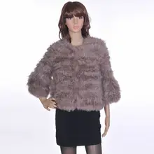 Fashion rabbit fur knitted fur wool fur coat