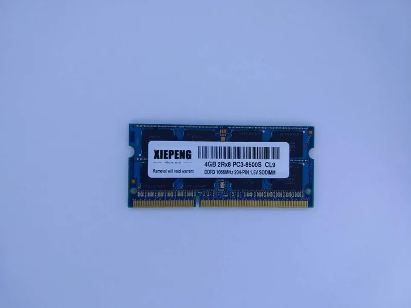 Ноутбук с оперативной памятью 4 ГБ 2Rx8 PC3-8500S Оперативная память DDR3 8G1066 MHzpc3 8500 для MacBook Pro MB990 MC207 MC374 MB471 MC516CH/MC516ZP/MC024ZP