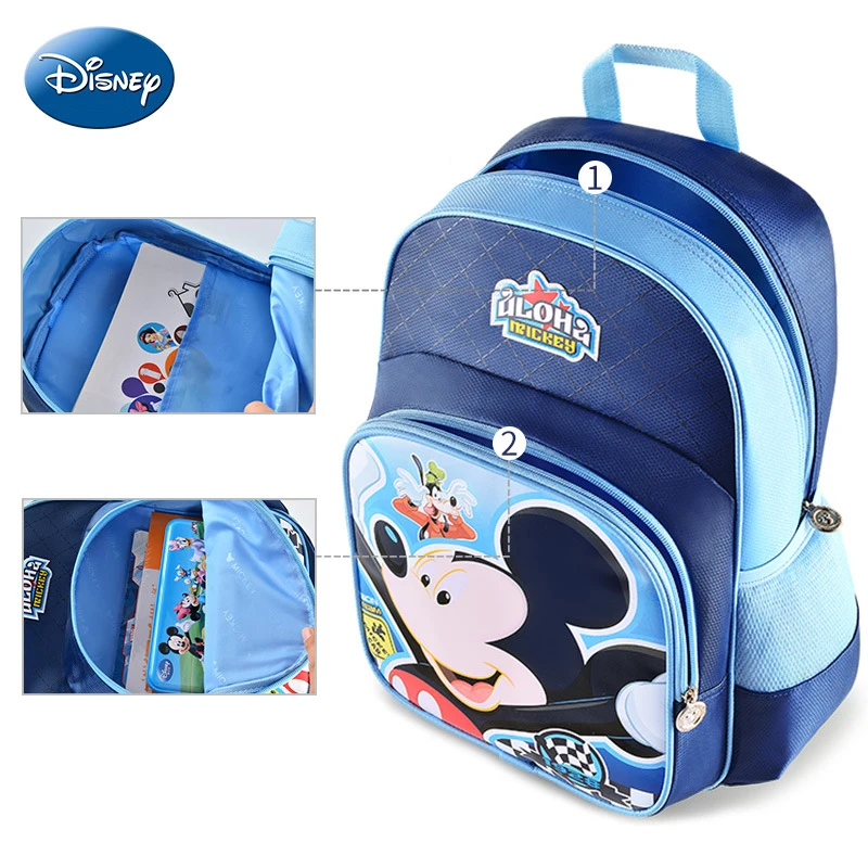 Disney бренд Микки Классический рисунок студент Back Pack Дети сумка Детская рюкзак школьный для мальчиков и девочек Bagpack Класс 1-6