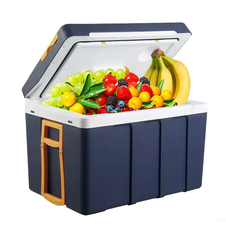 

50L dc 12v refrigeration car electrical cooler family picninc portable mini fridge cooler box fridge freezers car refrigerator