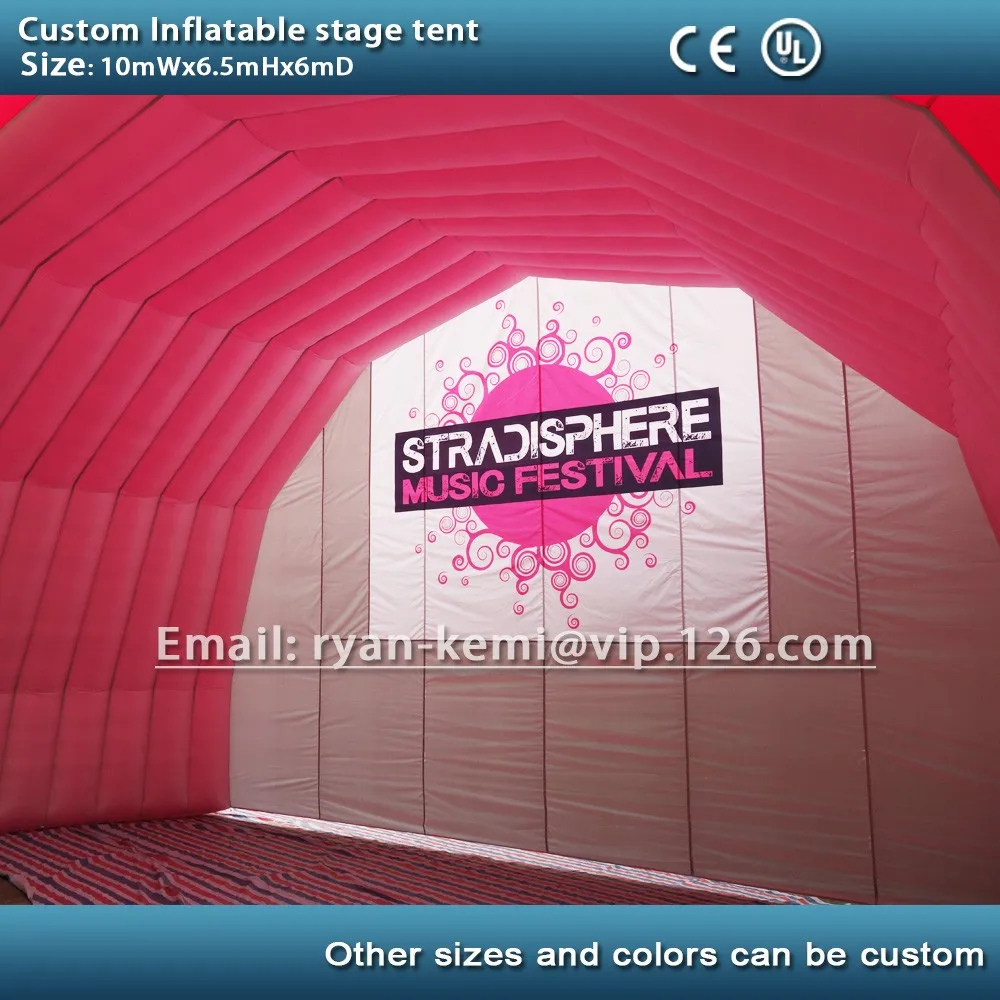 inside of inflatable stage tent cover