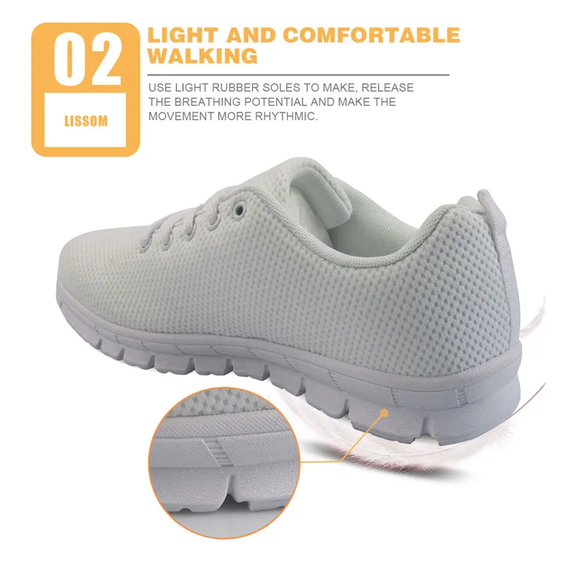 INSTANTARTS Men Running Shoes Lightwight Women Casual Mesh Sneakers Surgeon Print Male Trainer Man Shoes Orthopedic Nurse Shoes