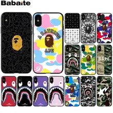 

Babaite Bathing Ape Newly Arrived Black Cell Phone Case for iPhone X XS MAX 6 6s 7 7plus 8 8Plus 5 5S SE XR