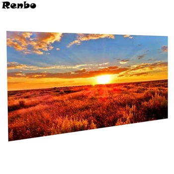 

Full Square 5D Rural landscape diamond painting cross stitch wall sticker diamond mosaic diamond embroidery Sunset landscape