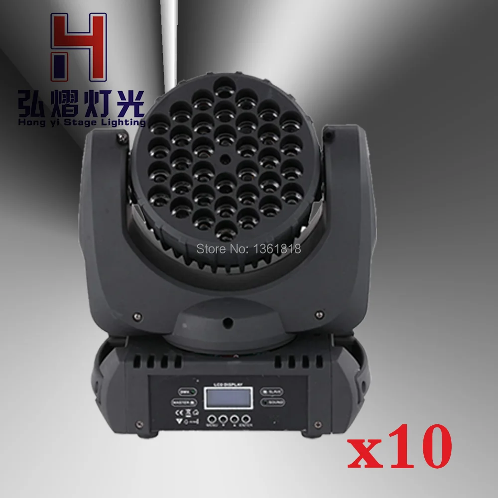 

10pcs/lot beam rgbw 36x3w led moving head light dmx stage effecting