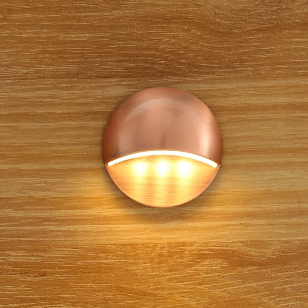 Jardim ao ar Cargo da Cerca 1.6 w Ip67 Bronze Meia Lua Livre Quintal Caminho Canto Led Deck Plinto Rail Luzes Escadas Etapa 6 Pcs 50mm 12 v 4 Luzes e Iluminação