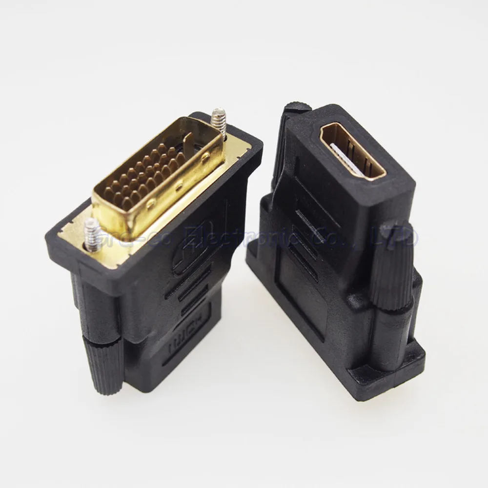 2 шт./лот высококачественный адаптер DVI-HDMI 24 + 1 штекер | Электроника
