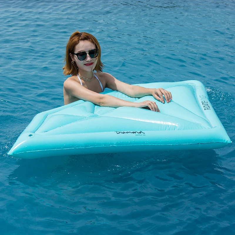 180 см гигантский Алмазный надувной матрас для бассейна Небесно-Голубой лежащий на плаванье кольцо надувной матрас пляжные вечерние реквизит для воды Забавные игрушки boia