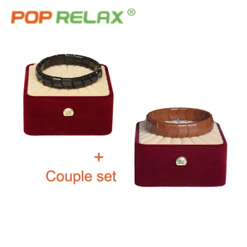 

POP RELAX Korea tech tourmaline germanium bracelet physical therapy health care anion stone jewelry bracelet for couples fashion