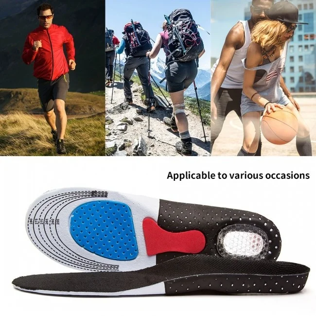 Бесплатный размер, ортопедические стельки унисекс для спортивной обуви, стельки для бега, гелевые вставки для мужчин и женщин