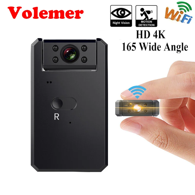 

Volemer W26 HD 4K Wifi Remotely Mini Camera Night Vision Security Camcorder Motion Detection Micro Camera Baby Safe Mini Kamera