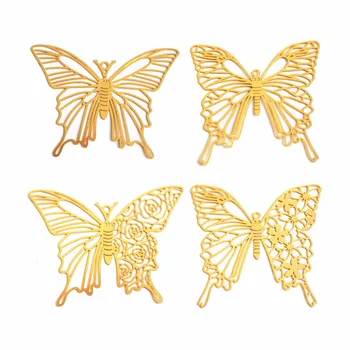 

4Pc Butterfly Blank Frame Open Bezel Filling UV Resin Mold Filler Jewelry Making