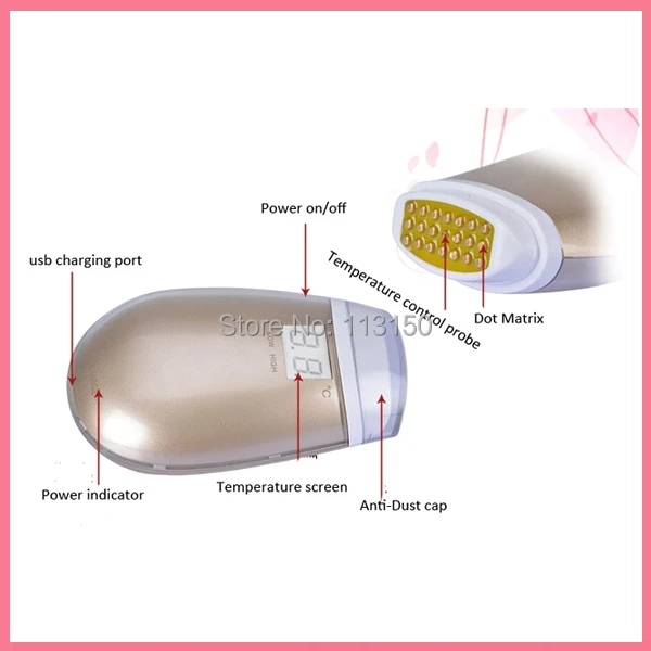 Новое поступление мини ЖК-дисплей умный контроль температуры портативный Радио Частота подтяжка кожи массажер для подтяжки лица машина
