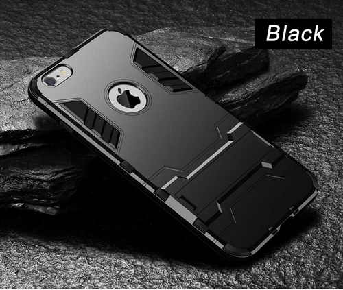 Чехол для iPhone 11 Pro Max X XR 5C 5S защитный жесткий чехол для Apple на i Phone 7 8 Plus XS SE 6 6S Shockprooof чехол s - Цвет: Black