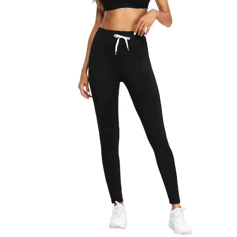 

Women Pants Fashion Slim Fitness Long Pants Casual Solid Elastic Waist Gyms Leggings Jogger Sweatpants Female Trousers Modis C4