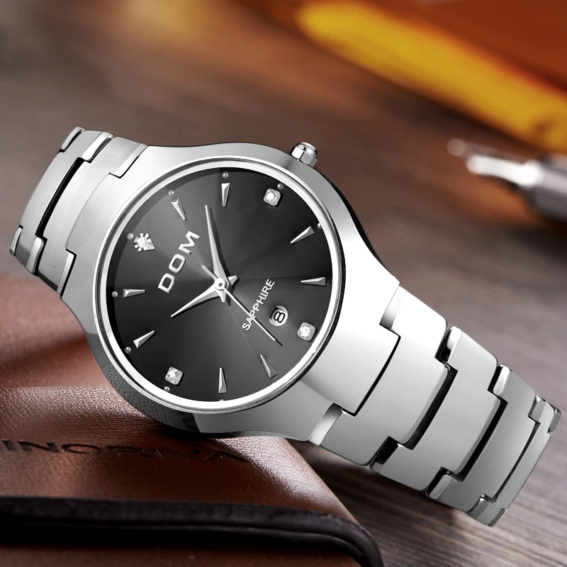 

DOM watch men tungsten steel Luxury Top Brand Wrist 30m waterproof Business Quartz watches Fashion Casual W-698-1M