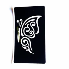 Бабочка Насекомое маленькая индийская хна трафарет татуировки для женщин и девочек Diy шаблон для рисования татуировки для аэрографа живопись тату трафарет