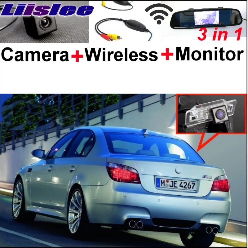 Liislee 3in1 Special WiFi Camera + Wireless Receiver + Mirror Screen Easy Back Parking Rear View System For BMW 5 M5 E39 E60 E61 (2)