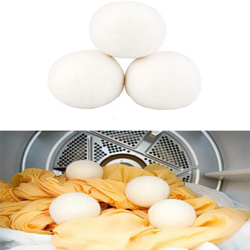 

4 Pcs Organic Eco Friendly Laundry Soft Ball Reusable Laundry Wool Dryer Ball Remove Static Electricity Ball Laundry Accessories