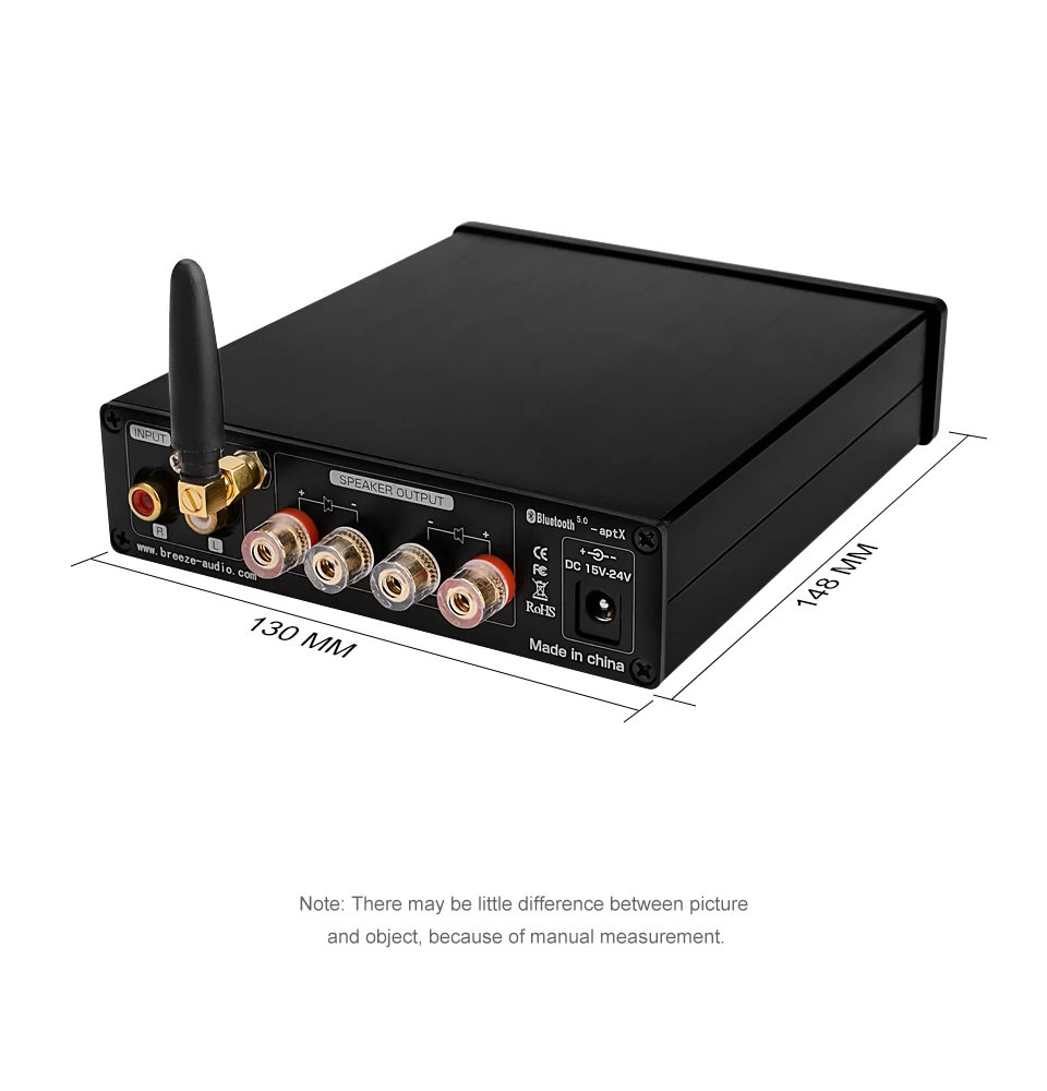 BRZHIFI HiFi TPA3116 Bluetooth 5,0 APTX ES9018K2M DAC стерео класса D 100 Вт* 2 усилитель мощности с усилителем для наушников для звукового театра