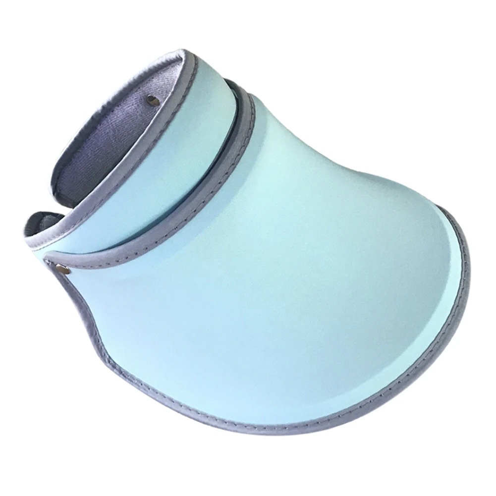 Women Empty Top Sun Hat Wide Brim Sun Protective Breathable Outdoor Hat MUG88 - Цвет: Синий