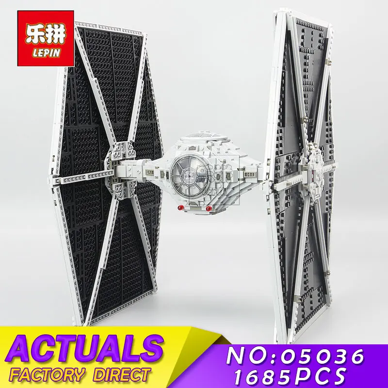

NEW LEPIN 1685pcs 05036 Star Series Wars Tie Fighter Building Educational Blocks Bricks Toys Compatible with 75095