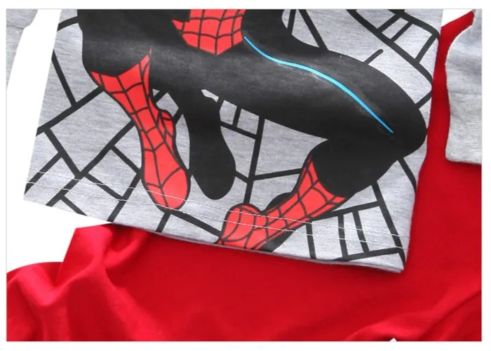 Baby Boy Clothes Boys Clothing Set long sleeve hoody Pants two pieces Autumn Cotton Cartoon Spide Red Size for 2,3,4,5,6,7 years (10)