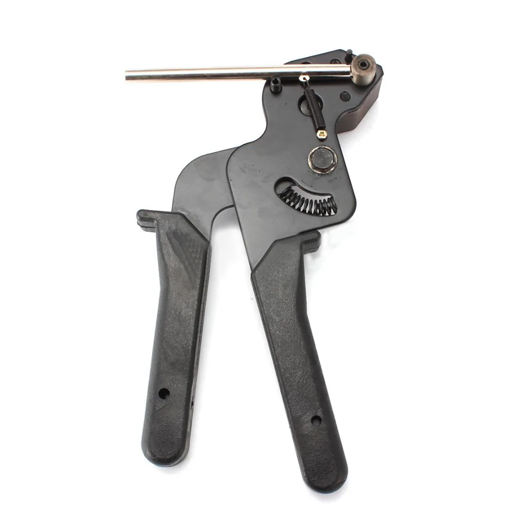 

1pc Black Cable Tie Tool Heavy Duty Carbon Steel Fasten Pliers Tensioner Cutter For Hand Tool
