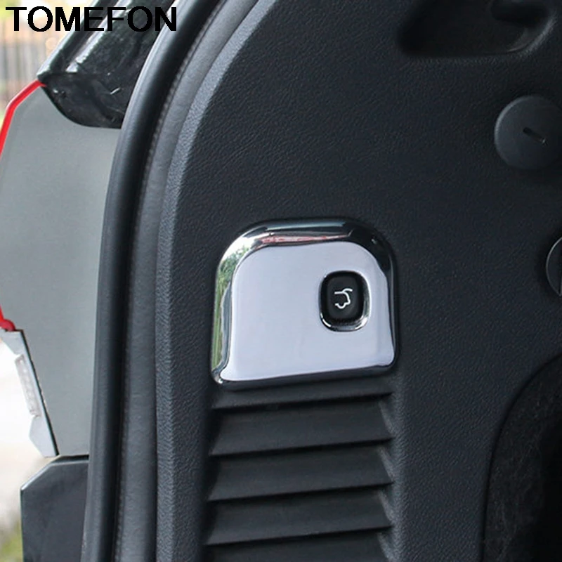 

TOMEFON For Jeep Grand Cherokee 2011-2018 Interior Rear Trunk Switch Button Cover Trim Car Overlay Styling ABS Chrome 1pcs