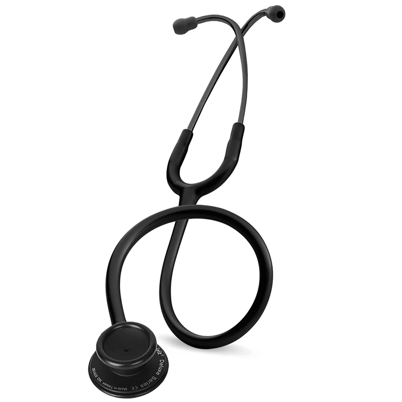 Spirit медицинский двухсторонний стетоскоп с двойной головкой из нержавеющей стали серии Deluxe stetoskop для медицинских инструментов - Цвет: all black