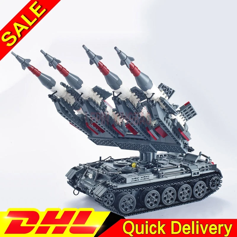 Xingbao 06004 Военная серия SA-3 ракета и T55 Танк набор детей строительные блоки кирпичи eleleings рождественские игрушки, подарки