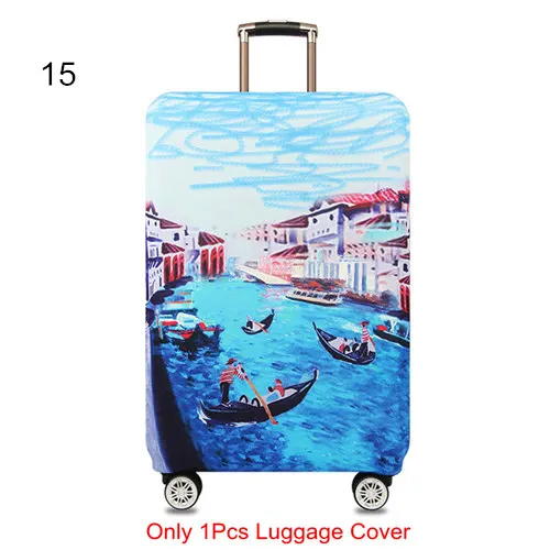 Защитный чехол для багажа для женщин и мужчин, эластичный тканевый чехол для чемодана, защита для багажа, пылезащитный чехол, органайзер, аксессуары для путешествий - Цвет: 15 Luggage Cover