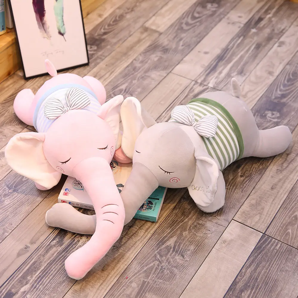 42-80 см Kawaii плюшевая кукла слона игрушка Дети Спящая задняя подушка милые чучело слонов Детские куклы-модели ребенка Рождественский подарок