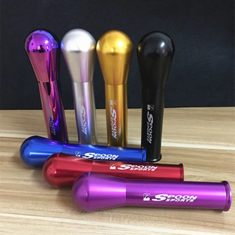 Universal 15CM Spoon Gear Shift Knob Aluminum Manual Racing Car Shifter