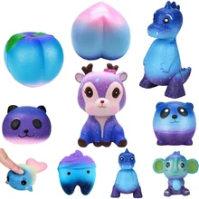 Мягкий медленно поднимающийся олень Единорог панда картофель фри мороженое кофейная чашка Ароматизированная растягивающаяся бутылка для молока игрушка ремешок для телефона