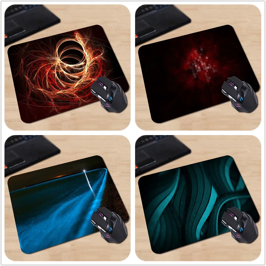 Babaite Arrival Red Squares and Orange Waves in Dark Custom Made