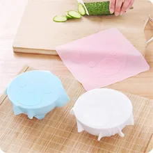 1 шт. многоразовый силикон обертывание уплотнение сохранение продуктов в свежем состоянии обертывание крышки 3 цвета стрейч вакуум упаковка еды чаша крышка инструменты для кухни дома