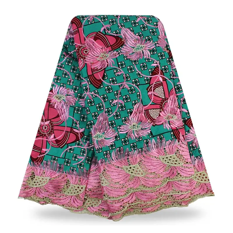 

2017 African Lace Fabric Nigerian Guipure Wax Lace Fabric Embroidered Africain Guipure Wax Lace Fabric For Nigerian Party