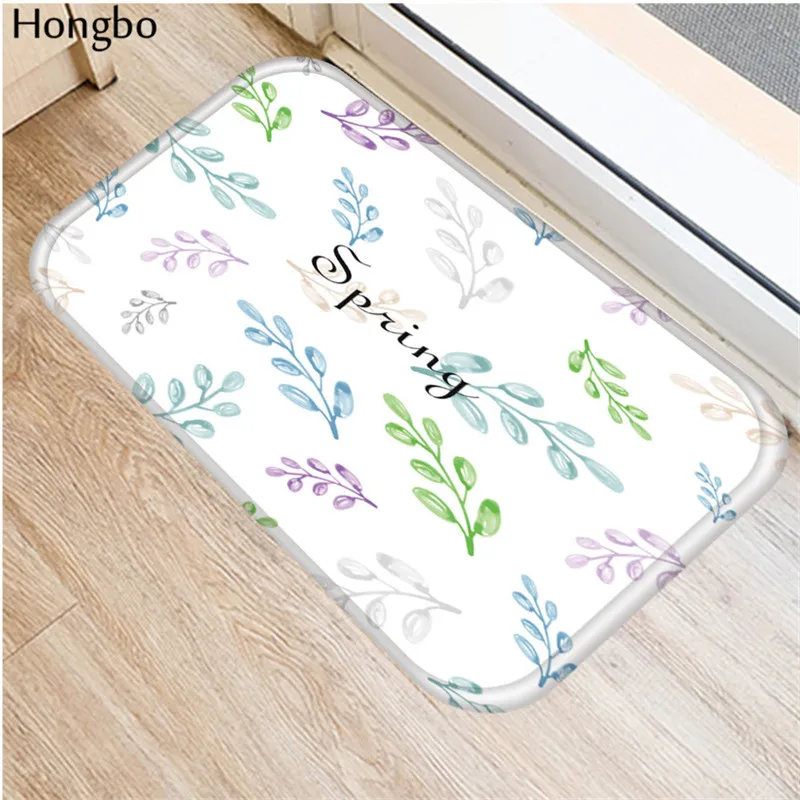 Нескользящий напольный коврик Hongbo 40*60 см с цветочным принтом уличные коврики