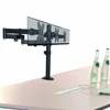 Fully Adjustable Triple Arm Three LCD LED Monitor Desk Stand Mount Bracket 360 degree Rotation  MD6463 ► Photo 3/6
