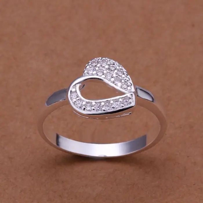 Inlaid stone ring 925 jewelry silver plated ring,high quality ,fashion